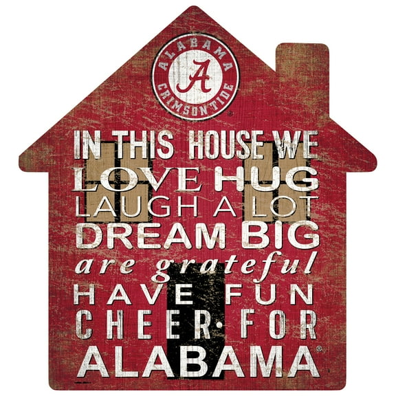 Fan Creations Team House Alabama Crimson 100% Fiberboard Sign
