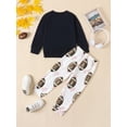 thumbnail image 4 of Bagilaanoe 2pcs Little Boy Pants Set Toddler Long Sleeve Sweatshirts Tops + Leggings 3T 4T 5T 6T 7T 8T Kids Fall Casual Clothes, 4 of 9
