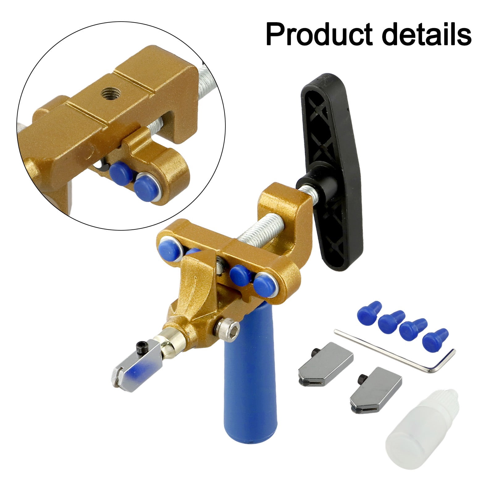 BUYISI 1set Tile Cutter 2 In 1 Glass Tile Cutter Manual Glazed Tiles Mirror Cutting Machine Opener Home Improvement Decoration Parts blue