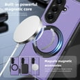 thumbnail image 5 of ELEHOLD Leather Case for Samsung Galaxy Z Fold 7,Strong Magnetic Compatible with Mag Safe 360 Rotation Ring Kickstand Function Anti-Scratches Protective Case for Samsung Galaxy Z Fold 7,Purple, 5 of 6