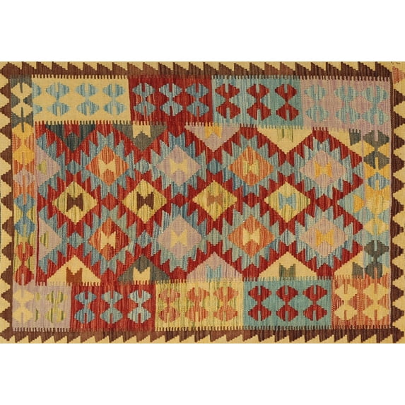 Ahgly Company Machine Washable Indoor Rectangle Contemporary Metallic Gold Area Rugs, 2' x 4'