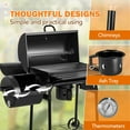 thumbnail image 3 of PRZL Grill Outdoor Charcoal Grills with Side Oven & Thermometer Offset Smoker with Ash Catcher & Cover for Camping Picnics, BBQ, Hiking, 3 of 7