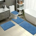 thumbnail image 6 of Ileading Bathroom Rugs Sets 4 Piece, Super Soft and Absorbent Non Slip Microfiber Toilet Bathroom Mats, 6 of 13