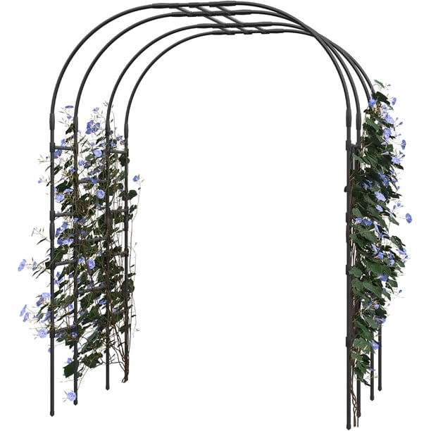 7.2ft tool-free garden arch trellis para outdoor climbing plants