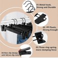 thumbnail image 4 of Set of 10 Trousers Hangers, Skirt Holder Hangers, with 2 Non-Slip and Adjustable Clips, for Hanging Trousers, Socks, Skirts - Black, 4 of 5