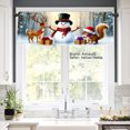 thumbnail image 2 of AshasdS Christmas Snowman Reindeer Squirrel Window Valance Curtain for Home Kitchen Living Room Bedroom Bathroom Decor 54x18 inch, 2 of 5