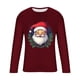 thumbnail image 4 of Blusas y camisas de manga larga con cuello redondo para hombre, blusa de poliéster con estampado navideño de otoño y manga larga para hombre., 4 of 5