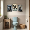 thumbnail image 3 of Hieng 3 Pieces Funny Bathroom Bear Wall Art Cute Black Bear with Toilet Paper Pictures Animal in Bathtub Canvas Prints Wildlife Poster for Cabin Decor, 3 of 6