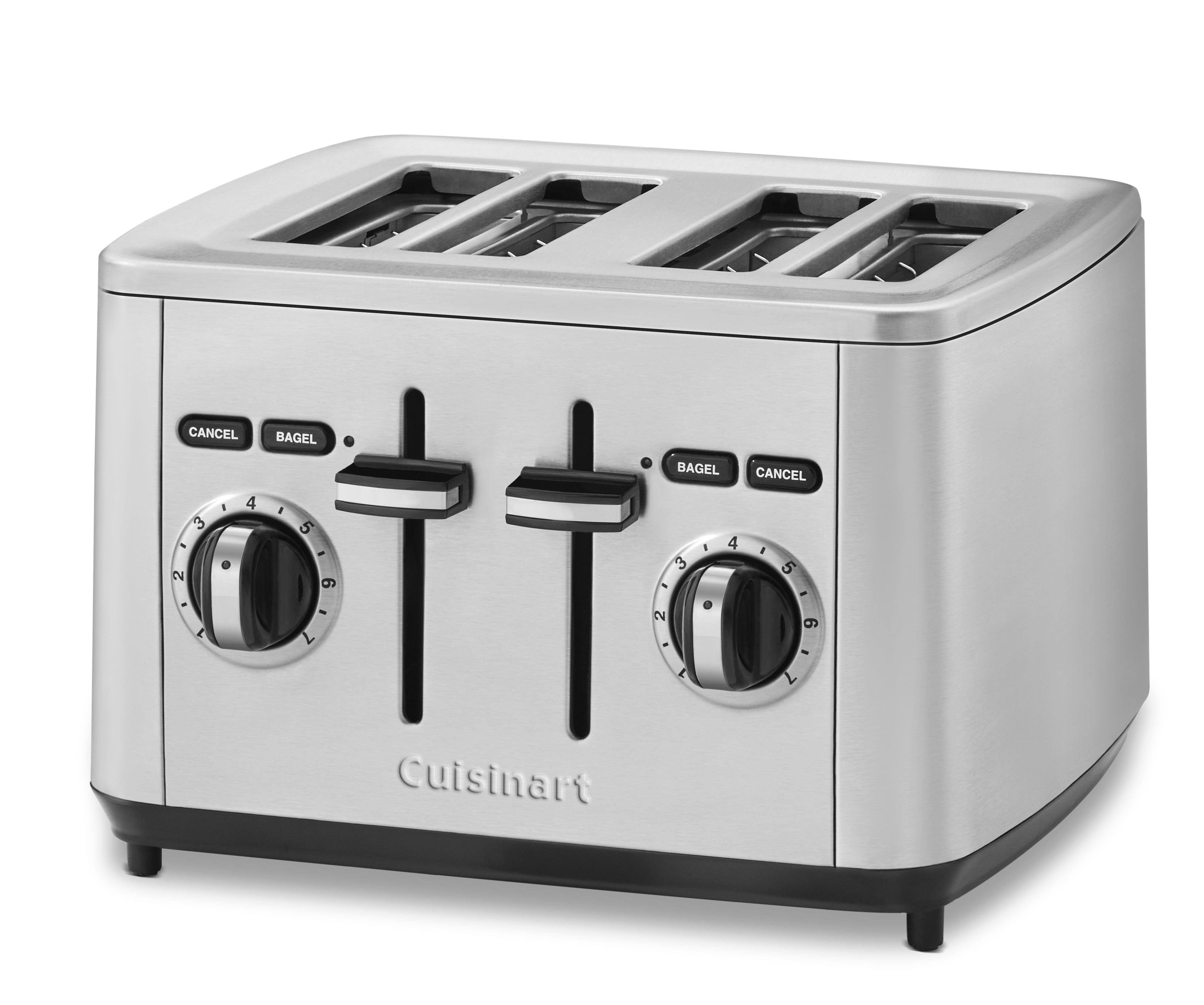 White and Silver CUISINART CPT-340WC 4-Slice Toaster
