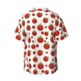 thumbnail image 2 of Wukai Hand Drawn Tomatoes Men's Casual Short-Sleeve Button Down Shirt - Lightweight Summer Dress Shirt for Daily Wear-X-Large, 2 of 7