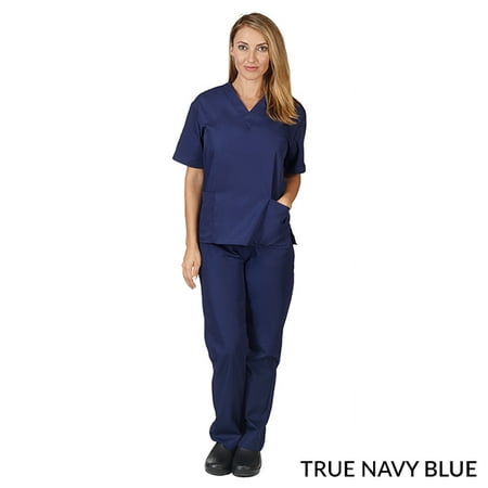 

Natural Uniforms Unisex Solid V-Neck Medical Scrub Set Style 101