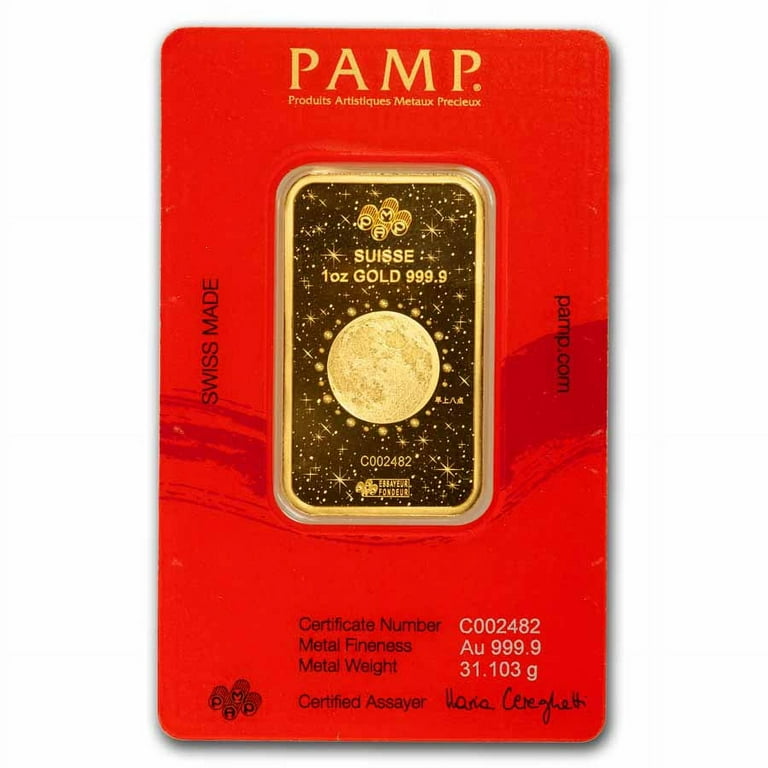 PAMP 2024 1 oz Gold Bar - Lunar Legends Azure Dragon (In Assay