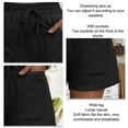 thumbnail image 5 of Women Drawstring Shorts High Waist Casual Loose Wide Leg Lace Up Shorts with Pockets for Summer Black S, 5 of 6