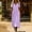 Dress-385Purple, variant on Xdegoge Casual Dress for Women Loose Fit Short Sleeve V-Neck Shift Dress Solid Color Button Down Midi Dresses Summer Beach Vacation