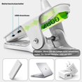 thumbnail image 4 of Lámpara de lectura con abrazadera recargable por USB en color, control táctil, lámpara con abrazadera flexible de 360°, para lectura nocturna, oficina y hogar, 4 of 5
