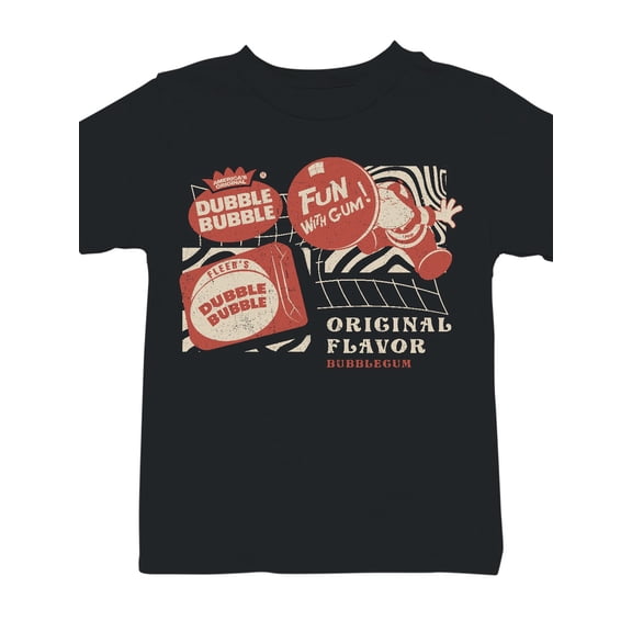 Officially Licensed Dubble Bubble Retro Gum Packaging Design Youth's T-shirt