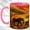 Pink, variant on Faceted Elephant Coffee Mug, Savanna Wildlife Mug, Ceramic 11 oz