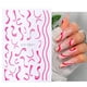 thumbnail image 3 of French Swirl Nail Art Stickers Calcomanías Nail Art Supplies French Swirl Lines Geometry Irregular Whirling Wave Cow Print Calcomanía en Nails Art Charms Manicure Slider Tip 6 Hojas JAMW Sencillez, 3 of 5