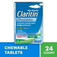 thumbnail image 3 of (3 pack) Claritin 24 Hour Non-Drowsy Antihistamine Allergy Relief Medicine Cool Mint Chewable Tablet, 24 Ct, 3 of 10