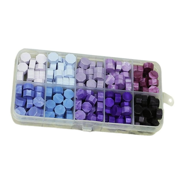 koolsoo 600Pcs Multi Color Seal Beads DIY for Cards Envelopes Wedding Invitation Violet Mixed