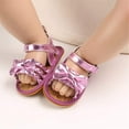 thumbnail image 2 of Infant Baby Girls Sandals Soft Sole T-Strap Toddler Flats First Walkers Summer Shoes, 2 of 7