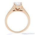 thumbnail image 4 of Round Cut Moissanite by Charles & Colvard Trellis Solitaire Engagement Ring in 14k Rose Gold, 4 of 5