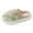 Green, variant on Women's Man Fuzzy Memory Foam Slippers Closed Back Elatic Knit Bedroom Slip on Warm House Shoes for Indoor Outdoor Comfortable Green Size 6