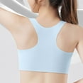thumbnail image 6 of Girls Soft Training Bras Seamless First Bra Girls Sports Bras Longline Crop - No Pads, Chest Double Lined Blue 10-13Y, 6 of 8