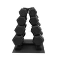 thumbnail image 3 of BalanceFrom Dumbbell Set with Stand, Rubber Encased Home Gym Strength Training Weights, 140lb, 3 of 8