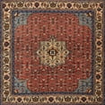 thumbnail image 1 of Ahgly Company Indoor Square Traditional Orange Salmon Pink Persian Area Rugs, 5' Square, 1 of 6