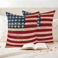 thumbnail image 6 of American Flag Vintage Outdoor Waterproof Throw Pillow Covers 26x26 Set of 2, Brown Red Stripes US Flag Decorative Pillowcases Cushion Pillowcase for Couch Sofa Patio Outside Pillow Protector, 6 of 9