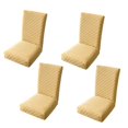 thumbnail image 2 of Juego de funda de silla de 4 piezas, cubierta de silla de comedor lavable extraíble elástico de diamante, 2 of 11