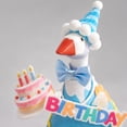 thumbnail image 4 of Bomd 7 Inch Desk Goose Outfit, Festive Clothes & Accessories for Desktop Goose Statues, Party Hat, Bow Tie And Birthday Banner, for Office, Home Table Decor And Birthday Gifts,Blue, 4 of 5