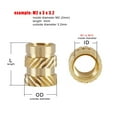 thumbnail image 7 of Brass Copper Embedment Insert Nut Kit Set M1.4M1.6 M2 M2.5 M3 M4 M5 M6 for Hot Heat Melt Injection 3D Print Twill Knurled Thread, 7 of 7