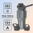 thumbnail image 2 of Coldest Sports Shaker Water Bottle with 3 Lids (Chug Lid, Straw Lid, Loop Lid) Tumbler with Handle, Fits Cup Holder (26 oz, Stardust Glitter), 2 of 6