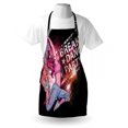 thumbnail image 3 of Youth Apron Break Dance Party Poster Design with a Teen Girl Jumping Disco Nightclub Lifestyle, Unisex Kitchen Bib Apron with Adjustable Neck for Cooking Baking Gardening, Multicolor, by Ambesonne, 3 of 3