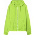 thumbnail image 2 of Womens Zip Up Hoodies 2025 Fall Trendy Plus Size Hooded Casual Long Sleeve Sweatshirt Full Zip Zipper Athletic Jacket Lightweight Workout Sweatshirts Coats, 2 of 2