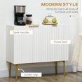 thumbnail image 4 of HOMCOM Accent Cabinet w/ Gold Leg for Living Room Dining Room Hallway White, 4 of 10