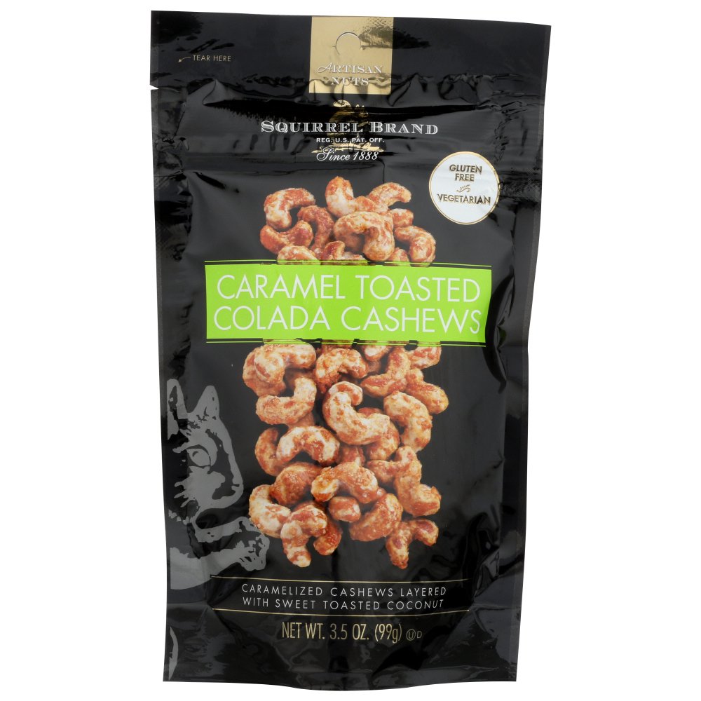 Squirrel Brand Caramel Toasted Colada Cashews, 3.5 Oz