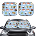 thumbnail image 2 of Balery 2 Piece Kawaii Sushi Car Windshield Sun Shade|Foldable Front Windshield Shade for Car Front Window for Most Sedans SUV Truck-Large, 2 of 7