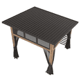 thumbnail image 4 of HOMETRENDS 12 ft. x 12 ft. Hardtop Steel Gazebo, Brown, 4 of 11