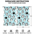 thumbnail image 2 of 2 PCS Penguin Pattern Kitchen Curtains - 42x63 Inch Winter Animal & Snow Decor Tier Panels, Rod Pocket long Curtains for Bathroom or Cafe, Machine Washable, 2 of 2