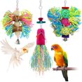 thumbnail image 1 of Bird Chewing Toys Parrot Shredder Toy Shred Foraging Hanging Cage Toy for Conure Cockatiel African Grey Amazon (3 Pack), 1 of 8