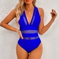 thumbnail image 2 of Swimsuits for Women Women's Solid Color One Piece Hollow Out (With Chest Pad Without Steel Support) Swimsuit, 2 of 6