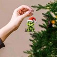 thumbnail image 5 of Adorno para árbol de Navidad Grinch con colgantes de monstruo verde divertidos y bonitos de 8cm para interiores, 5 of 5