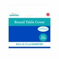 Way to Celebrate! Round Blue Plastic Tablecloth, 84in