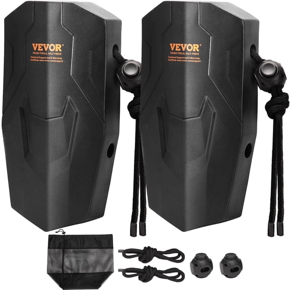 VEVOR Boat Fenders, 8.6" x 16" Boat Bumpers for Docking, Marine EVA Boat Dock Fender Bumper with Ropes, Cord Locks and Storage Bag, No Inflation Required, for Class A/Class 1/Part Class 2