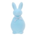 thumbnail image 2 of Mini figura de conejo flocado, estatua de conejito, adorno decorativo de animal, pieza central Azul, 2 of 9