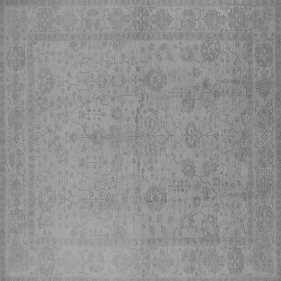 Ahgly Company Indoor Square Oriental Gray Traditional Area Rugs, 6' Square