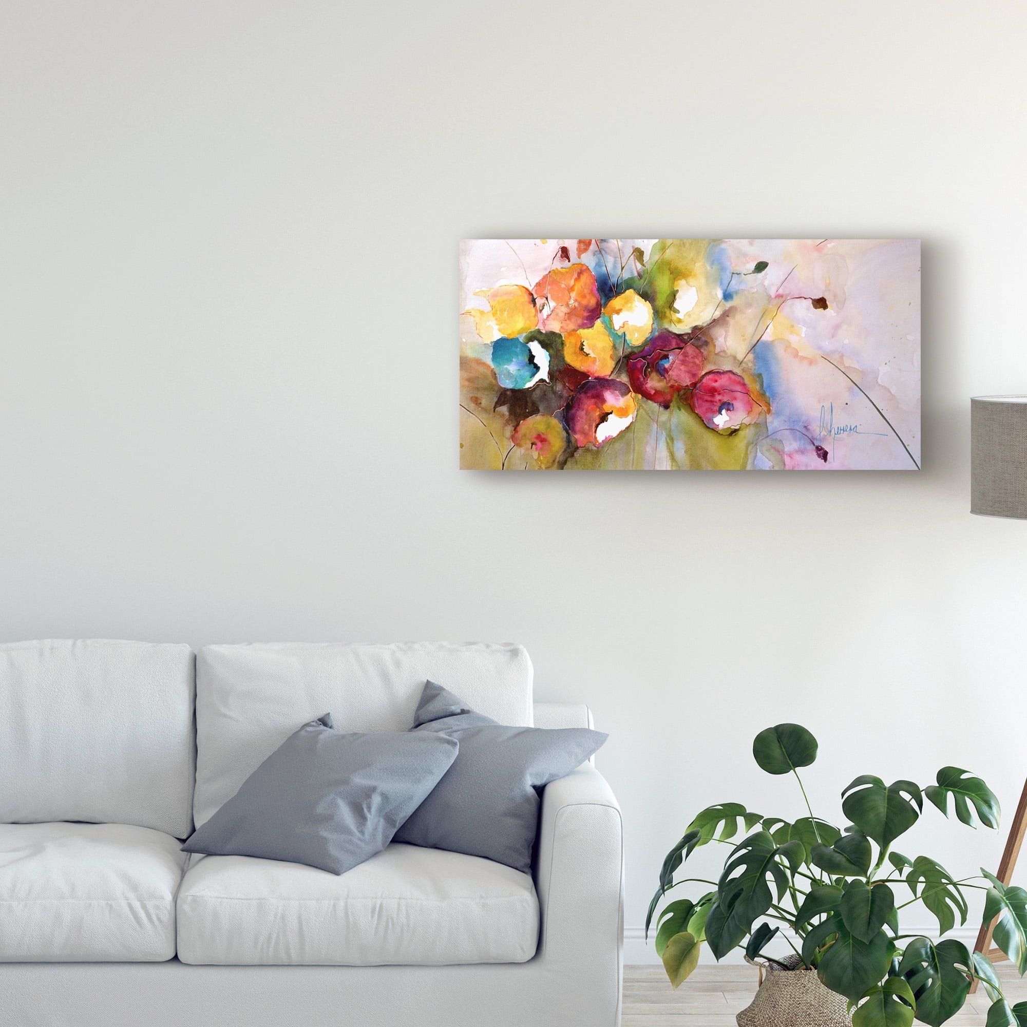Trademark Fine Art 'Horizontal Flores V' Canvas Art by Leticia Herrera